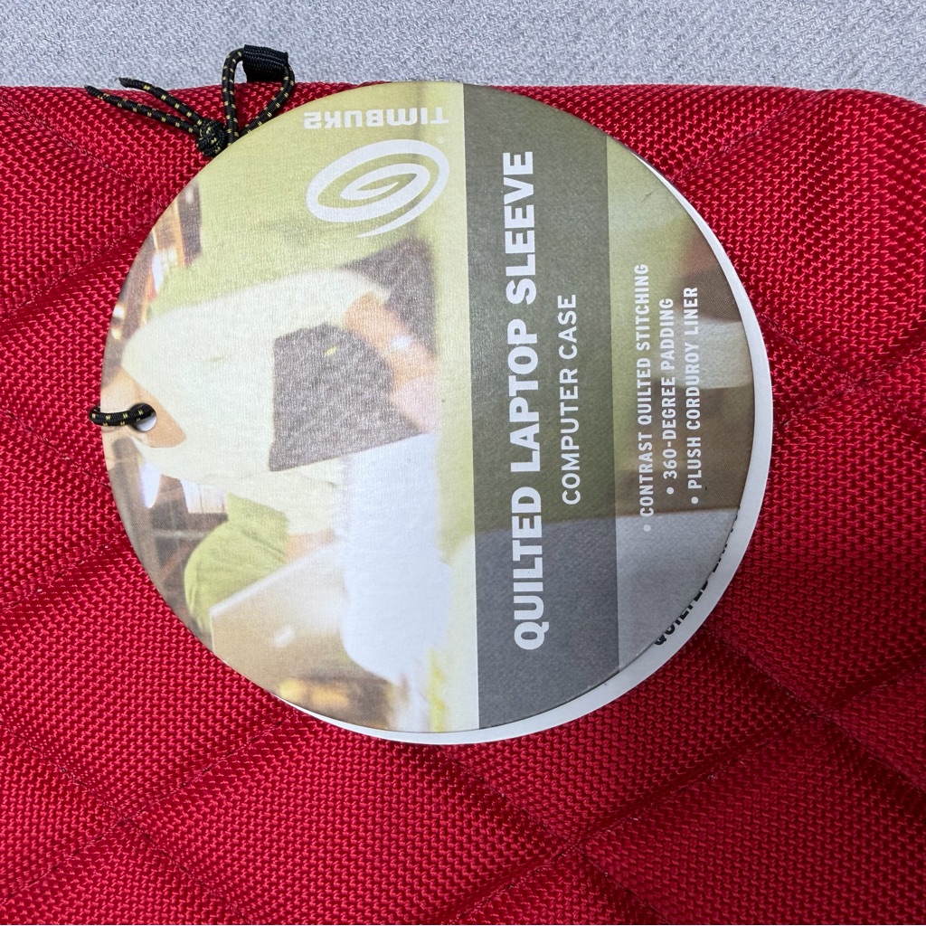 Nwt - Timbuk2 Red Quilted Laptop Sleeve With Black Trim (Size S) — image 8 of 8
